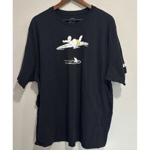 NEFF THE SIMPSONS Homer Simpson Surfboard Black Shirt (2XL) RARE! Universal Bart